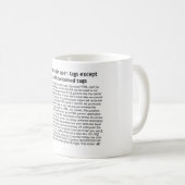 Mug Analysez le HTML avec Regex - élégant le poney (Devant droit)