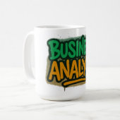 Mug Analyste commercial de style graffiti (Devant gauche)