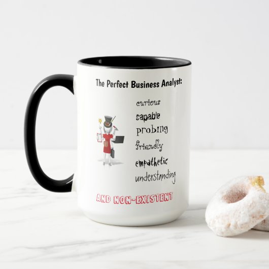 Mug Analyste d'affaires des intervenants de la fabrica (Avec donut)