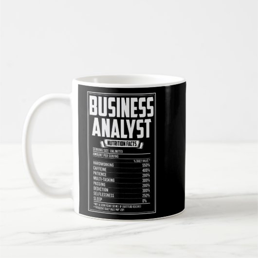 Mug Analyste d'affaires - Valeur nutritive (Gauche)