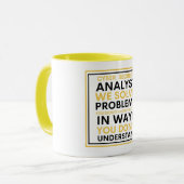 Mug Analyste de cybersécurité Nous résolvons des probl (Devant gauche)