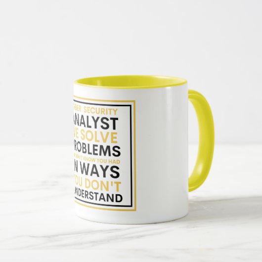 Mug Analyste de cybersécurité Nous résolvons des probl (Devant droit)