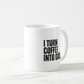 Mug Analyste De Données Drôle Je Transforme Le Café En (Devant droit)