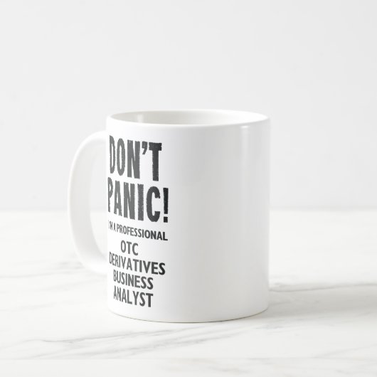 Mug Analyste d'entreprise des dérivés de gré à gré (Devant gauche)