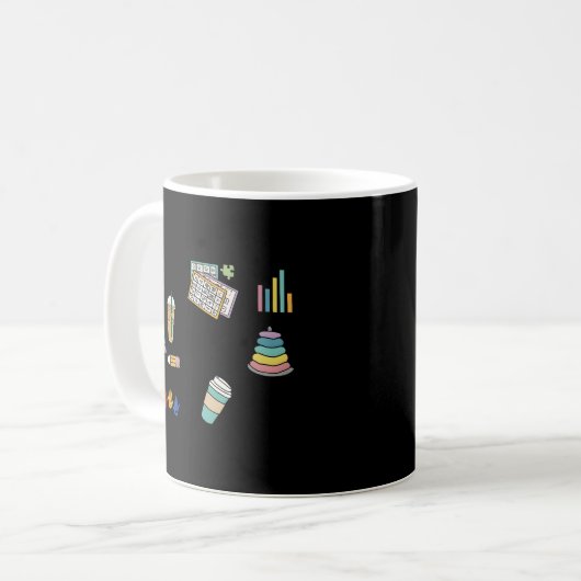 Mug Analyste Du Comportement Bcba Enseignant De L'Éduc (Devant gauche)