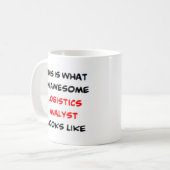 Mug analyste logistique, génial (Devant gauche)