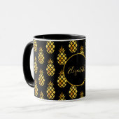 Mug Ananas à l'or noir (Devant gauche)