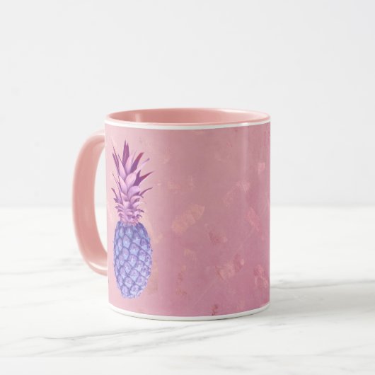 Mug Ananas à Parties scintillant rose Lilac (Devant gauche)