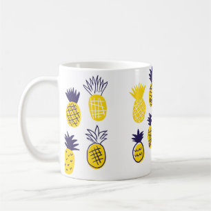 Mug Ananas abstrait coloré et minimaliste dans la bala