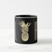 Mug Ananas Aloha Tropical Gold Topographie (Centre)