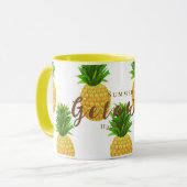 Mug Ananas blanc (Devant gauche)