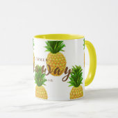 Mug Ananas blanc (Devant droit)