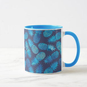 Mug Ananas bleus de colorant de cravate