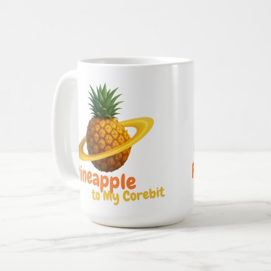 Mug Ananas cosmique avec orbite Saturne (Devant gauche)