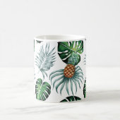 Mug Ananas d'aquarelle avec le motif vert de feuille (Centre)
