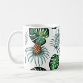 Mug Ananas d'aquarelle avec le motif vert de feuille (Gauche)