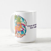 Mug Ananas de navigation de texte personnalisé (Devant gauche)