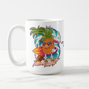 Mug Ananas de navigation de texte personnalisé
