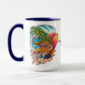 Mug Ananas de navigation de texte personnalisé (Gauche)