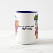 Mug Ananas de navigation de texte personnalisé (Centre)