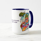 Mug Ananas de navigation de texte personnalisé (Devant droit)