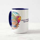 Mug Ananas de navigation de texte personnalisé (Devant gauche)