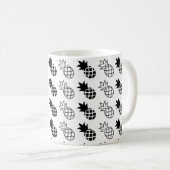 Mug ananas design noir et blanc (Devant droit)