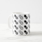 Mug ananas design noir et blanc (Devant gauche)