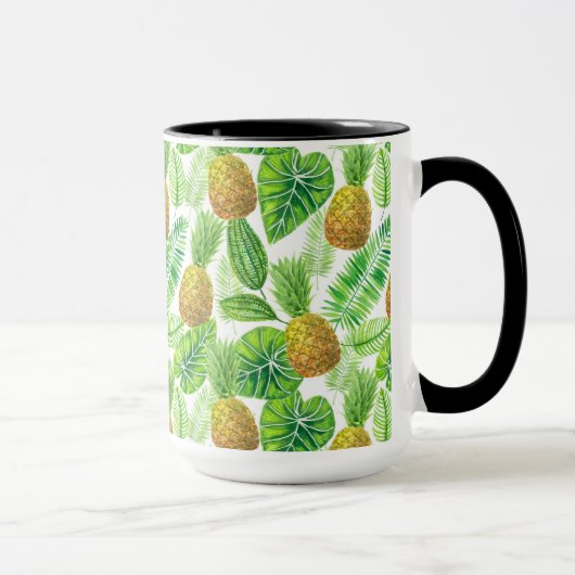 Mug Ananas et feuilles tropicaux (Droite)