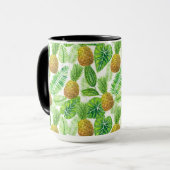 Mug Ananas et feuilles tropicaux (Devant gauche)