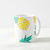 Mug Ananas Exotiques : Jaune Délice. (Devant droit)