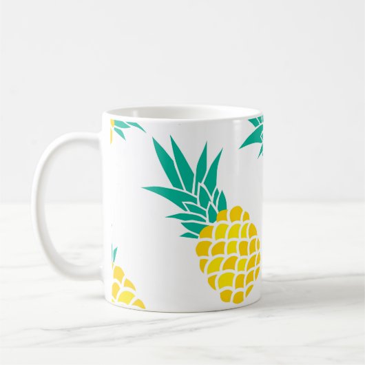 Mug Ananas Exotiques : Jaune Délice. (Gauche)