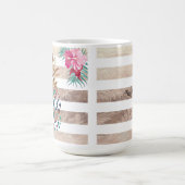 Mug Ananas floral rayé or (Centre)