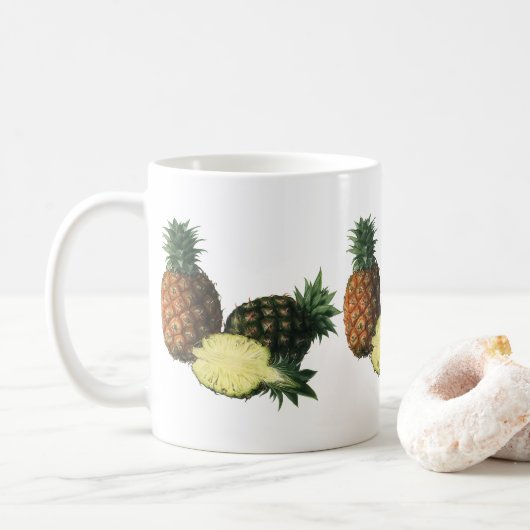 Mug Ananas Hawaiien vintage, Fruit de nourriture biolo (Avec donut)