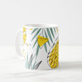 Mug Ananas juteux : motif vintage brillant. (Devant gauche)