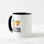 Mug Ananas Pizza Meilleur Ensemble Graphisme Moderne (Devant gauche)