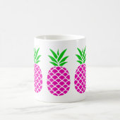 Mug Ananas rose et vert Preppy Personnalisé (Centre)
