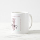 Mug Ananas rose Gold Soyez Heureux (Devant droit)