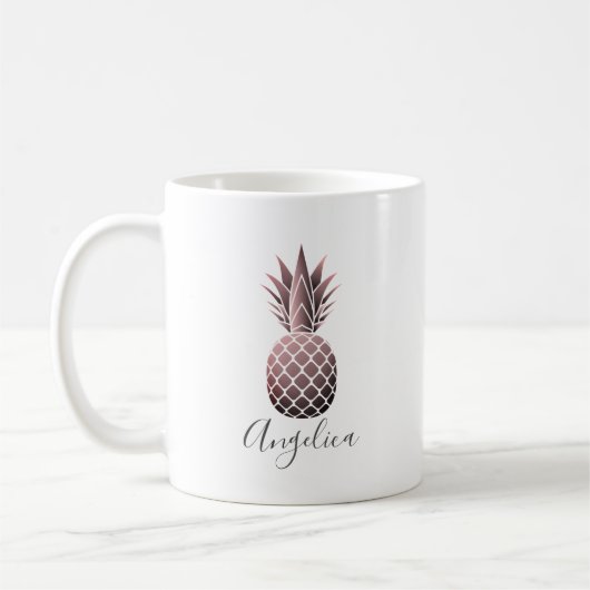 Mug Ananas Rose personnalisé (Gauche)