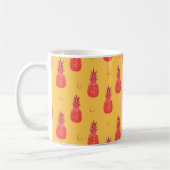 Mug Ananas rose sur arrière - plan orange. Patte trans (Gauche)