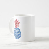 Mug Ananas rouge blanc et bleu (Devant gauche)