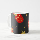 Mug Ananas rouge, parties scintillant, arrière - plan (Devant gauche)