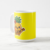 Mug Ananas souriant Kawaii - Tropical (Devant gauche)