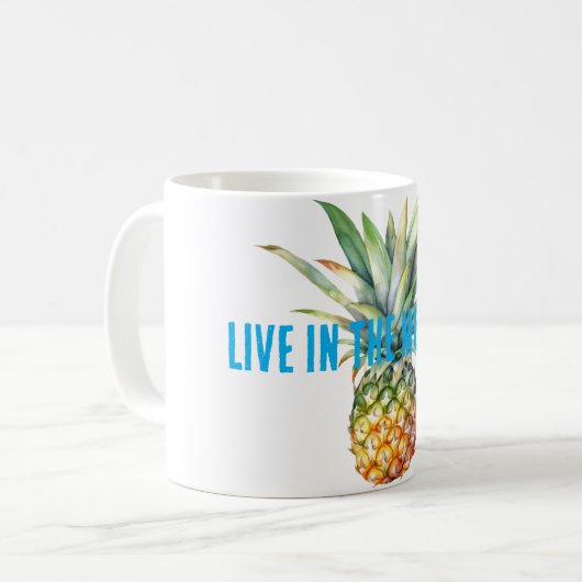 Mug Ananas tropical Aqua (Devant gauche)