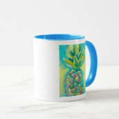 Mug Ananas tropical coloré (Devant droit)