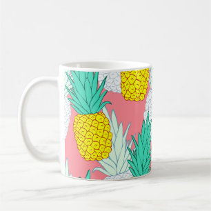 Mug Ananas Tropical : Rouge Cartoon Chic.