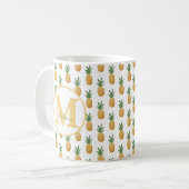 Mug Ananas tropique Monogramme (Devant gauche)