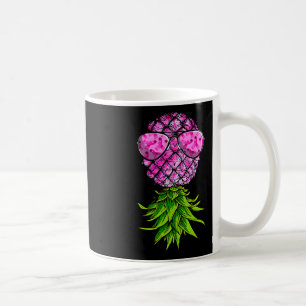 Mug Ananas Vers Le Bas Ruban Rose Cancer Du Sein Aw