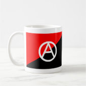 Mug Anarchie noire et blanche rouge de drapeau (Gauche)