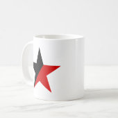 Mug Anarchisme noir et rouge d'Anarcho-Syndicalisme (Devant gauche)